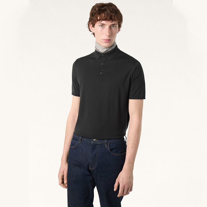 loro piana icewish wool polo shirt